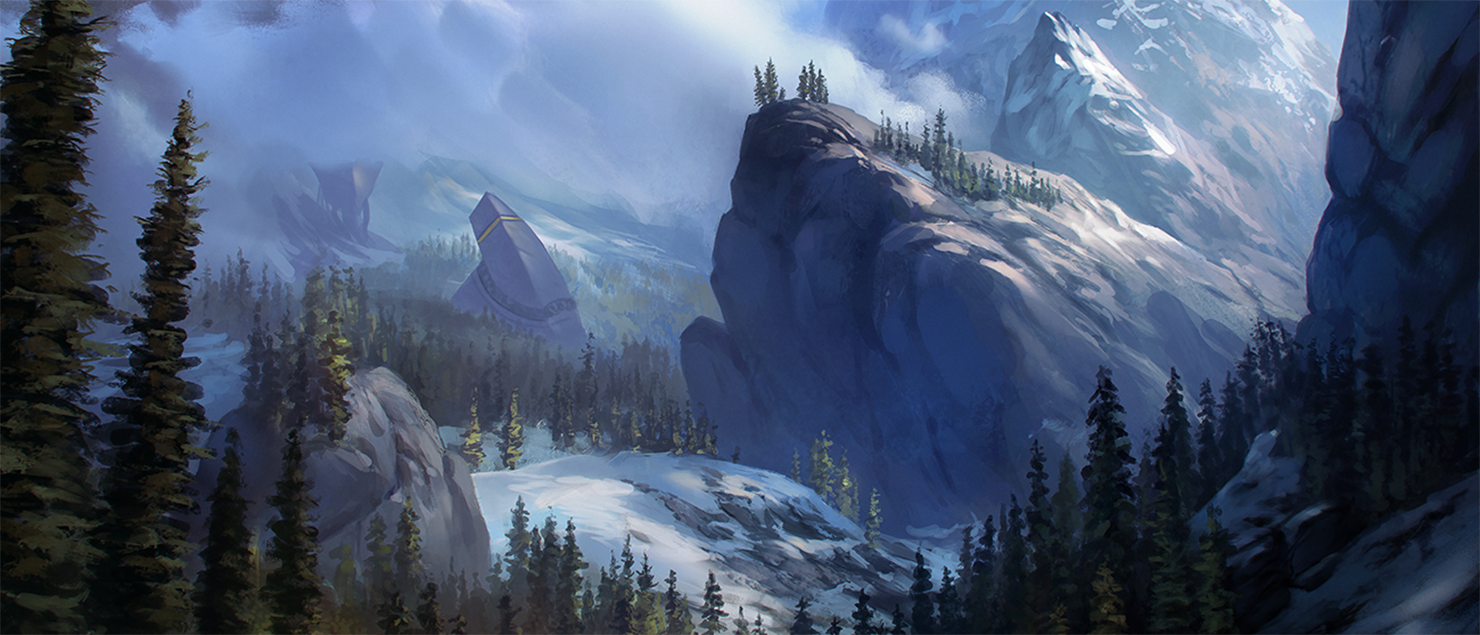 Karplusan Forest card artwork from Magic: The Gathering